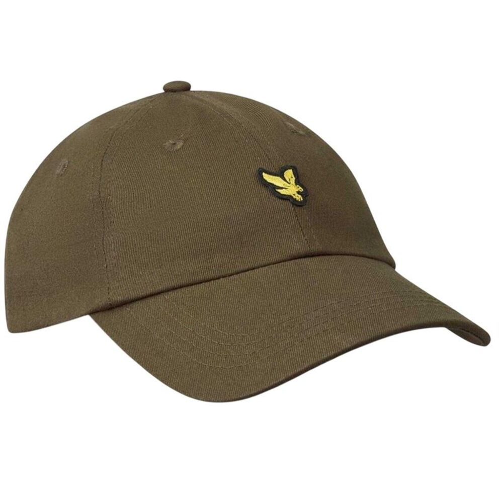 Lyle & Scott Embroidered Logo Cotton Dad Hat / Green Print